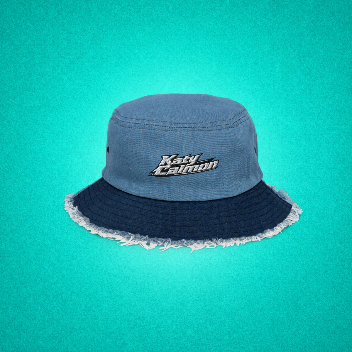 Bob effet usé imitation jean - Katy Calmon - Brodé