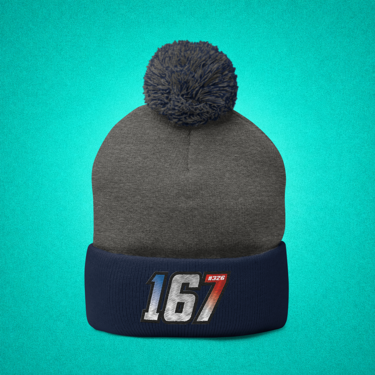 Bonnet à Pompon Dark Heather / Navy - 167