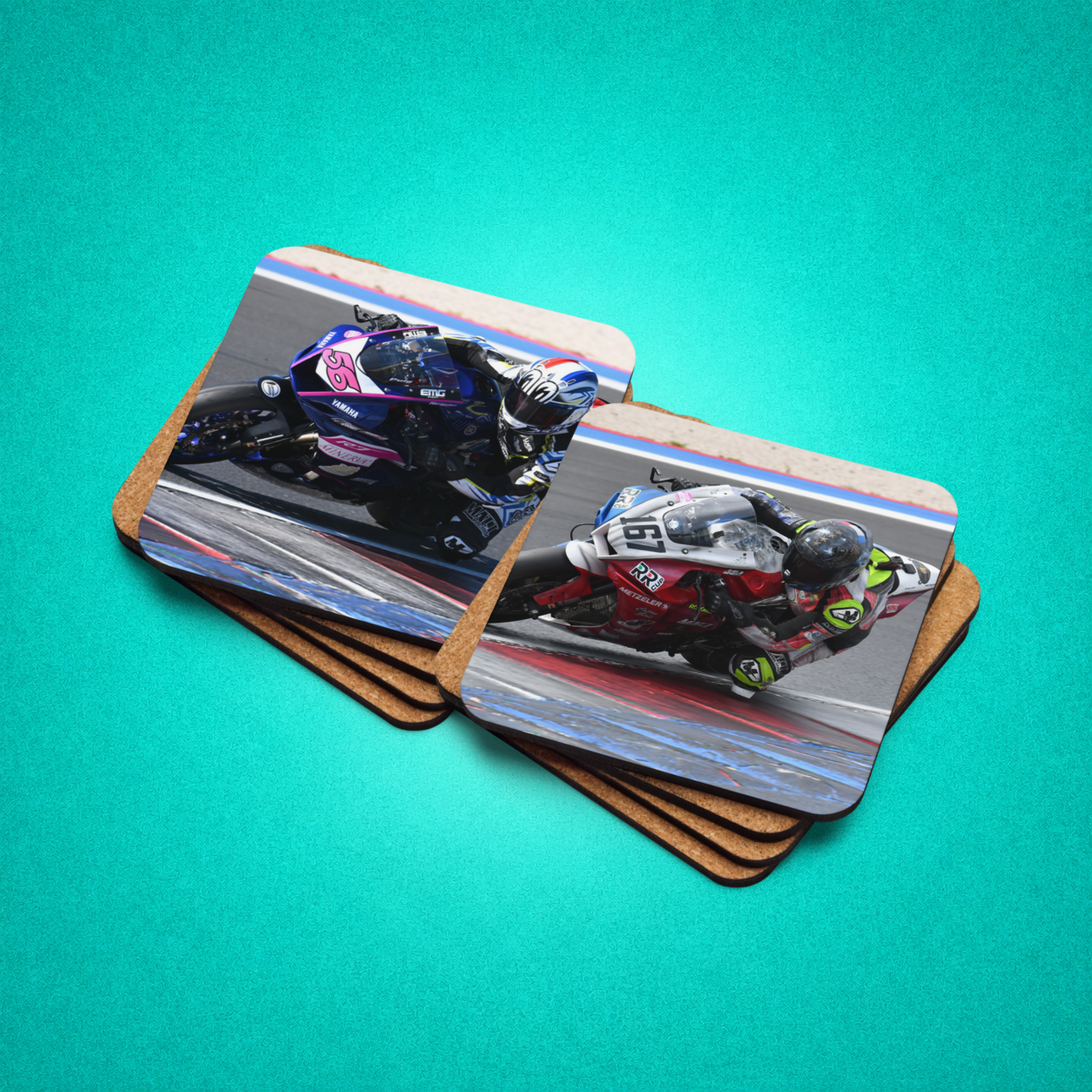 Dessous de verres en liège - Lot de 2 - MIX R7 et R1