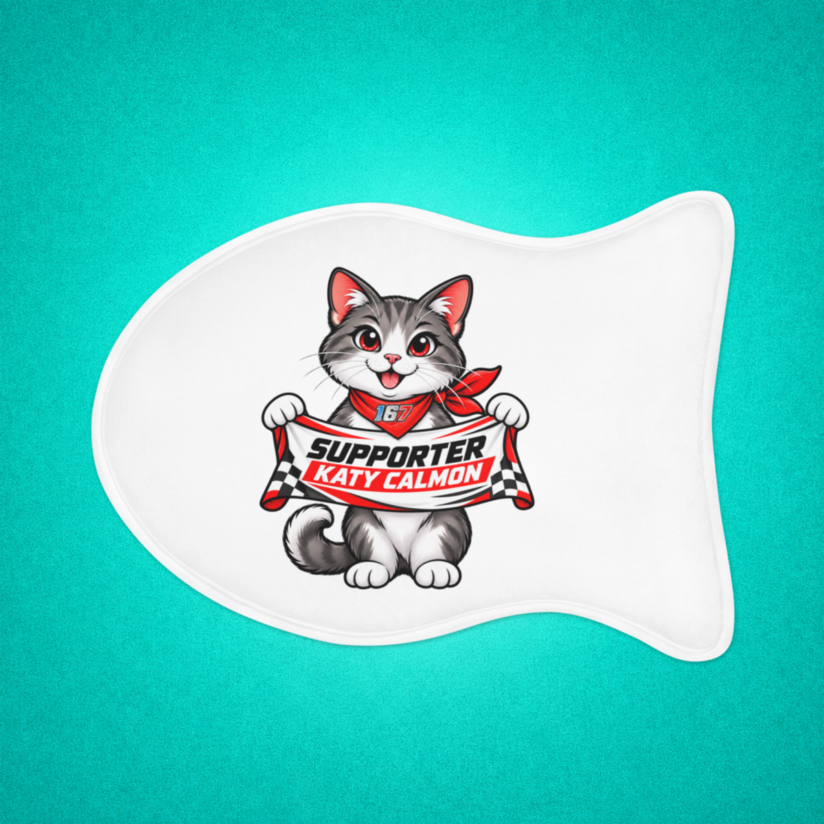 Tapis de gamelle poisson pour chat