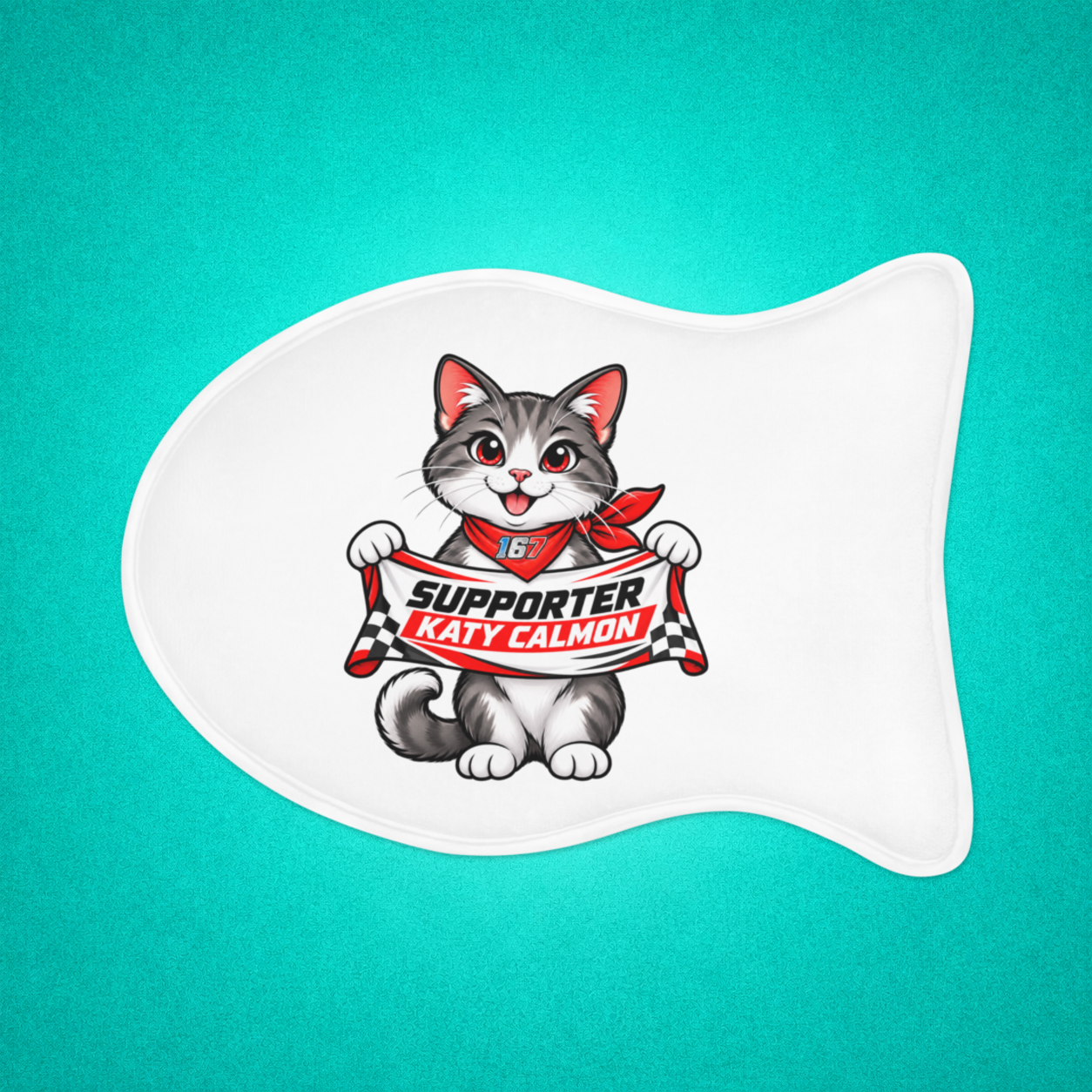 Tapis de gamelle poisson pour chat