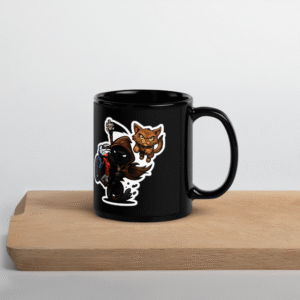 Mug Céramique Noir - Mascotte Cartoon – Image 9