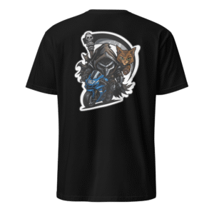 Tee Shirt Mascotte Guerrière – Couleur Noir – Unisex – Image 3