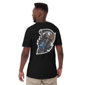 Tee Shirt Mascotte Guerrière – Couleur Noir – Unisex – Image 9