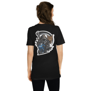 Tee Shirt Mascotte Guerrière – Couleur Noir – Unisex – Image 10