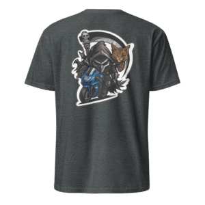 Tee Shirt Mascotte Guerrière – Couleur Dark Heather – Unisex – Image 3