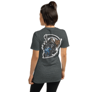 Tee Shirt Mascotte Guerrière – Couleur Dark Heather – Unisex – Image 6