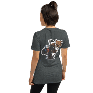 Tee Shirt Mascotte Cartoon – Couleur Dark Heather – Unisex – Image 10