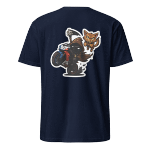 Tee Shirt Mascotte Cartoon – Couleur Navy – Unisex – Image 3