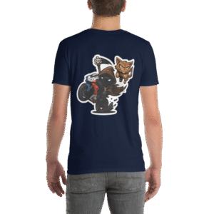 Tee Shirt Mascotte Cartoon – Couleur Navy – Unisex – Image 10