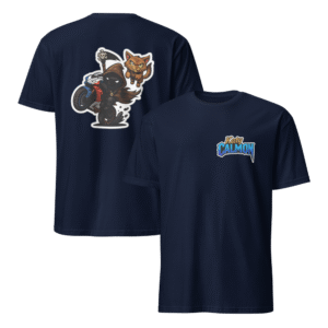Tee Shirt Mascotte Cartoon – Couleur Navy – Unisex