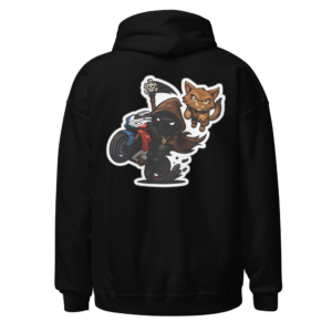 Sweat à capuche Mascotte Cartoon – Couleur Noir – Unisex – Image 2