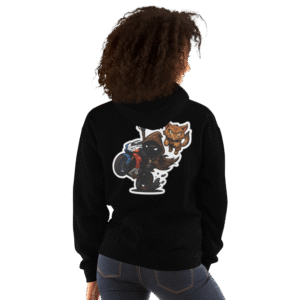 Sweat à capuche Mascotte Cartoon – Couleur Noir – Unisex – Image 6