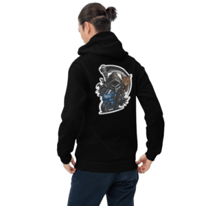 Sweat à capuche Mascotte Guerrière – Couleur Noir – Unisex – Image 5