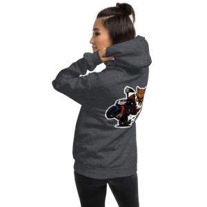 Sweat à capuche Mascotte Cartoon – Couleur Dark Heather – Unisex – Image 7