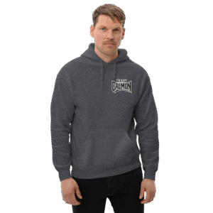Sweat à capuche Mascotte Guerrière – Couleur Dark Heather – Unisex – Image 9
