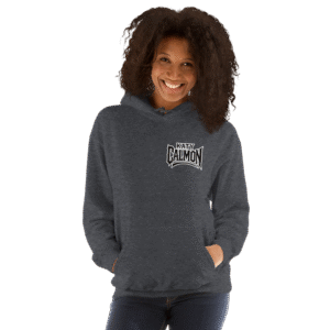 Sweat à capuche Mascotte Guerrière – Couleur Dark Heather – Unisex – Image 8