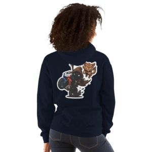 Sweat à capuche Mascotte Cartoon – Couleur Navy – Unisex – Image 6