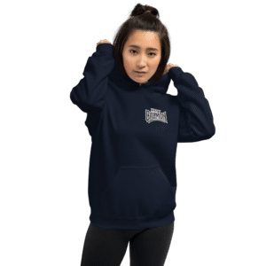 Sweat à capuche Mascotte Guerrière – Couleur Navy – Unisex – Image 9
