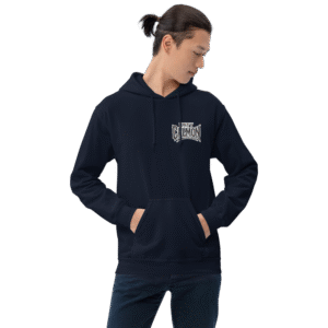 Sweat à capuche Mascotte Guerrière – Couleur Navy – Unisex – Image 10