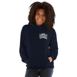 Sweat à capuche Mascotte Guerrière – Couleur Navy – Unisex – Image 11