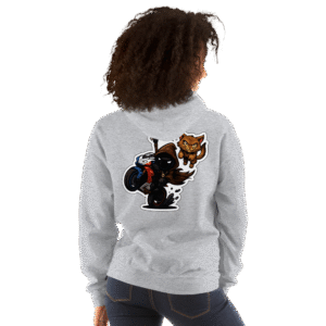 Sweat à capuche Mascotte Cartoon – Couleur Sport Gray – Unisex – Image 5