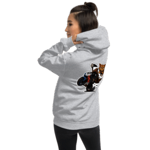 Sweat à capuche Mascotte Cartoon – Couleur Sport Gray – Unisex – Image 6
