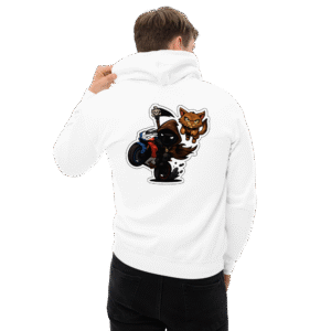 Sweat à capuche Mascotte Cartoon – Couleur Blanc – Unisex – Image 5