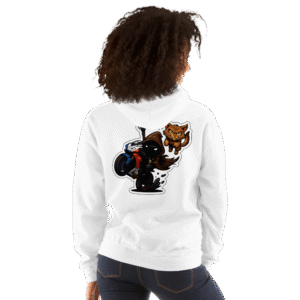 Sweat à capuche Mascotte Cartoon – Couleur Blanc – Unisex – Image 6
