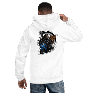 Sweat à capuche Mascotte Guerrière – Couleur Blanc – Unisex – Image 4