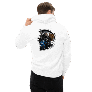 Sweat à capuche Mascotte Guerrière – Couleur Blanc – Unisex – Image 5
