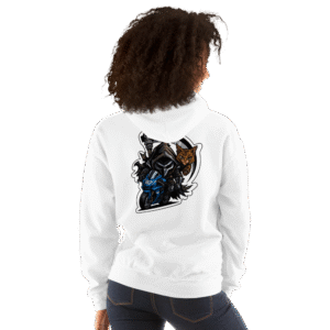Sweat à capuche Mascotte Guerrière – Couleur Blanc – Unisex – Image 6
