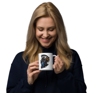 Mug Céramique Blanc - Mascotte Guerrière – Image 8
