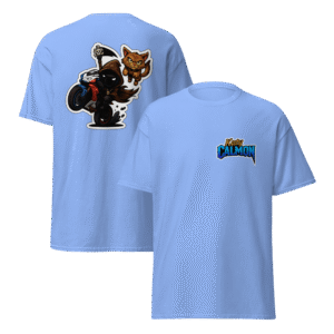Tee Shirt Mascotte Cartoon – Couleur Carolina Blue – Unisex